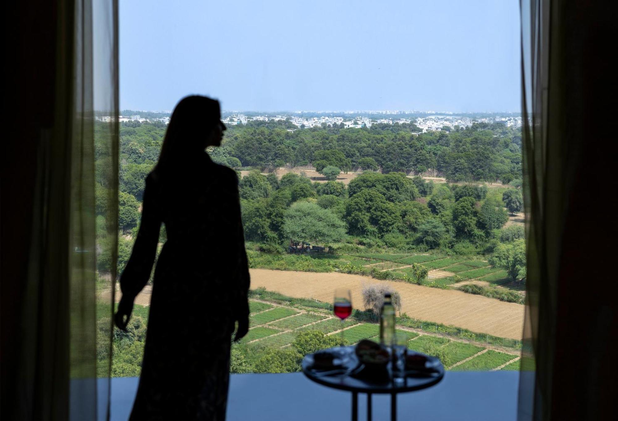 The Leela Ambience Gurugram Hotel & Residences - The Luxury Urban Sanctuary Gurgaon Exterior photo View from the hotel